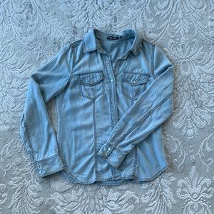 Button Down Denim Shirt by Trouvé